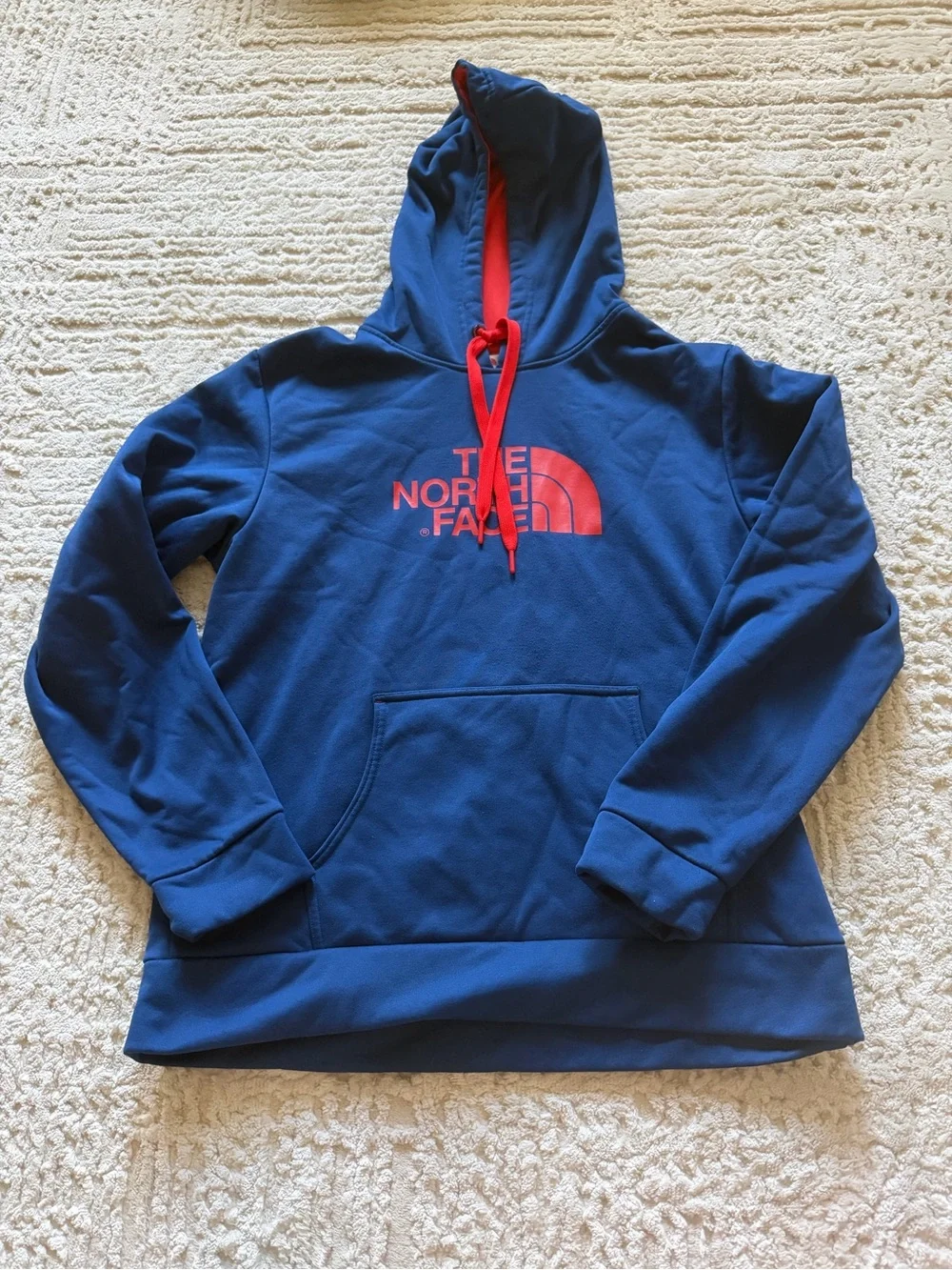 The North Face Navy and Red Pullover Hoodie